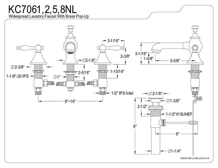 Brushed Nickel Widespread Bathroom Faucet G93884