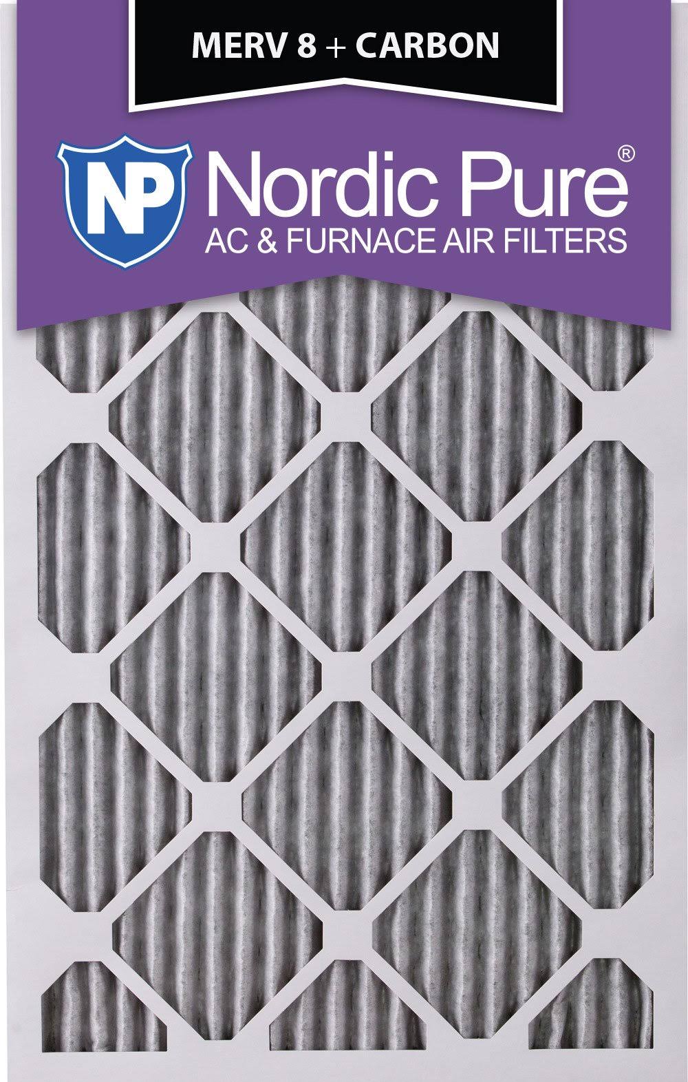 18x20x1 MERV 8 Pleated Carbon Air Filters 6 Pack M22021