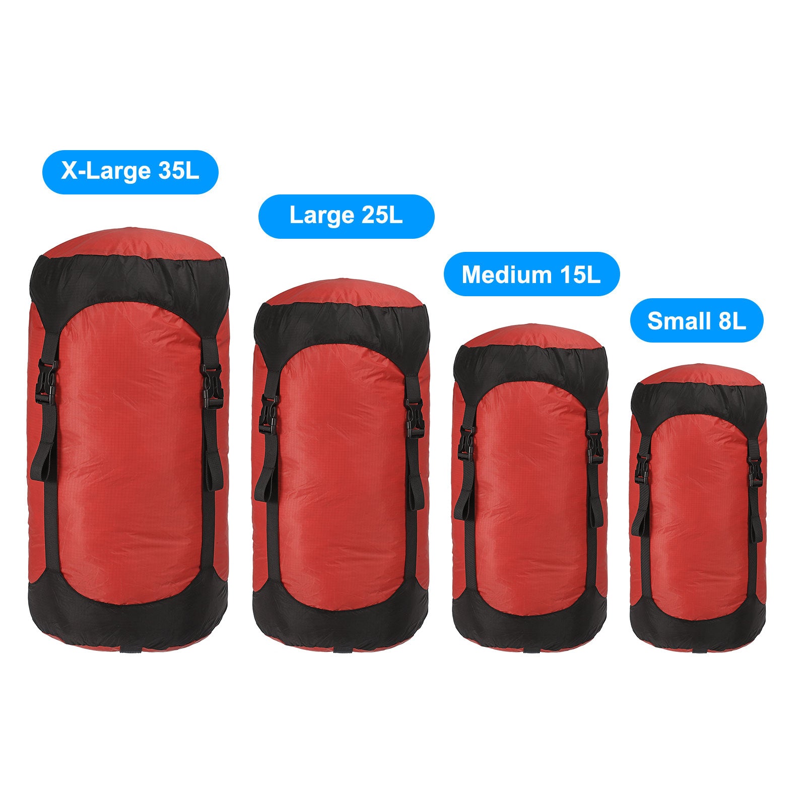 Red 25L Waterproof Compression Stuff Sack A140242