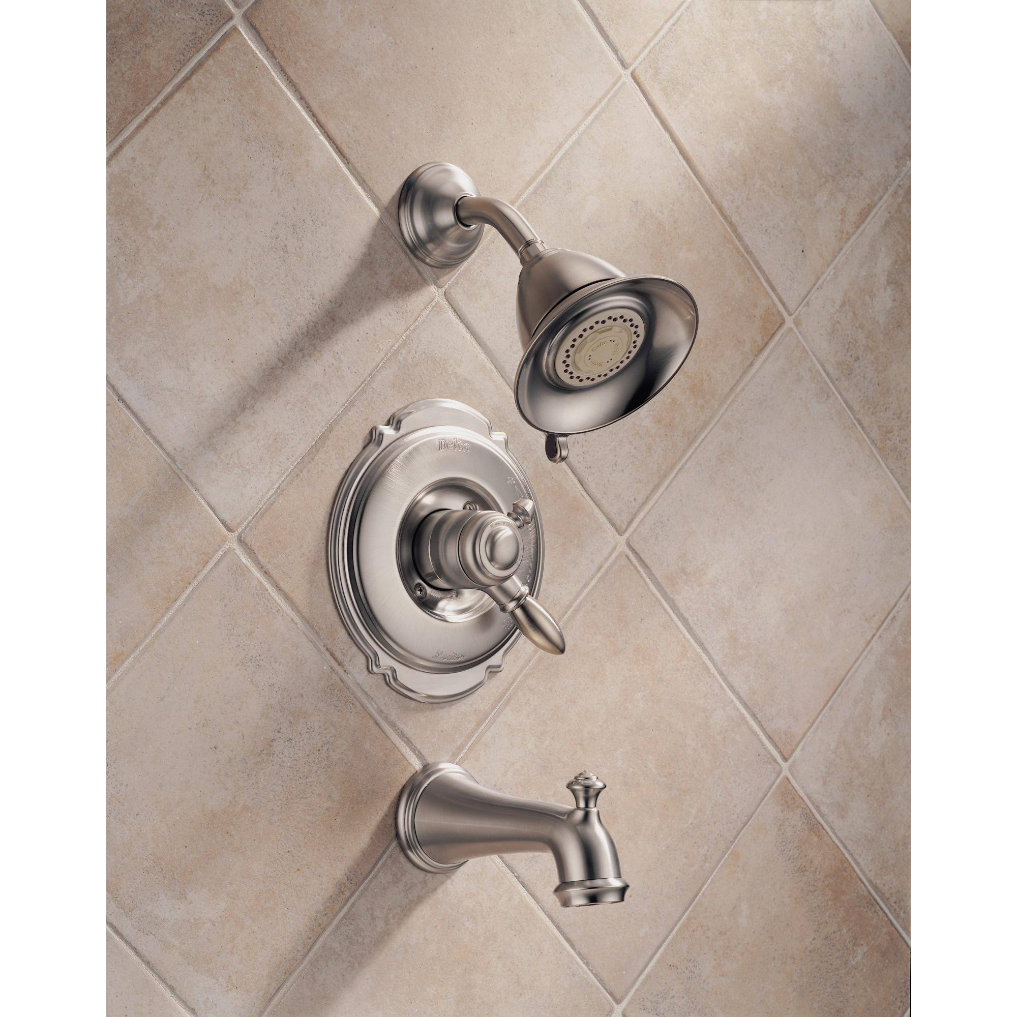Victorian Tub and Shower Trim Stainless Q8407
