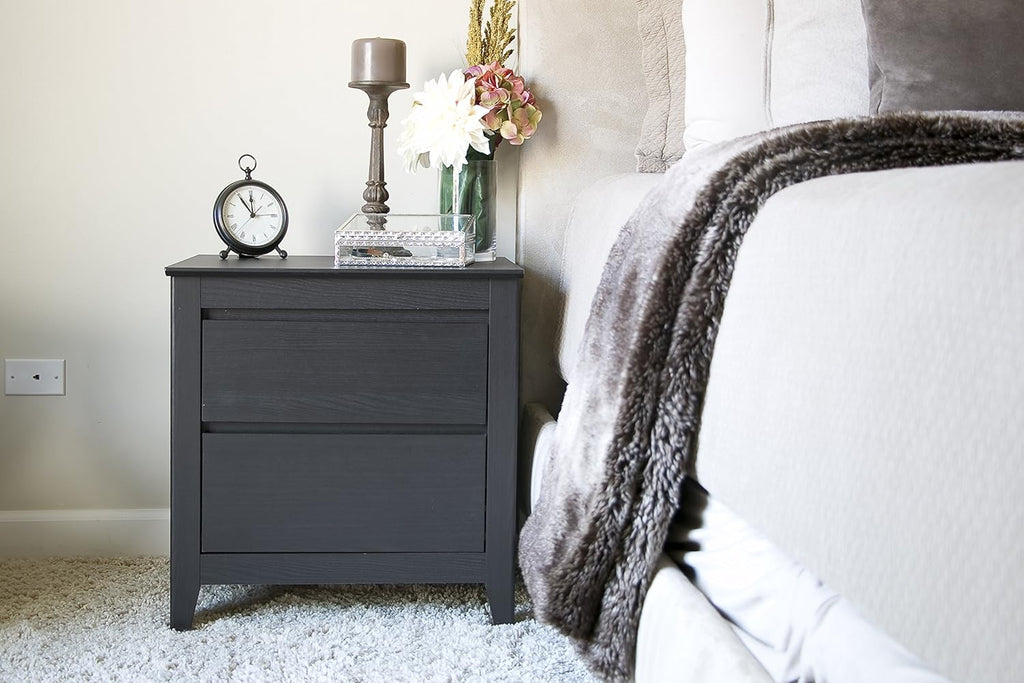 Brown 2-Drawers Nightstand Z82384