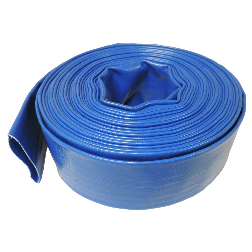 6 Bar Heavy Duty Reinforced PVC Lay Flat Discharge Hose Pack of 2 I457848