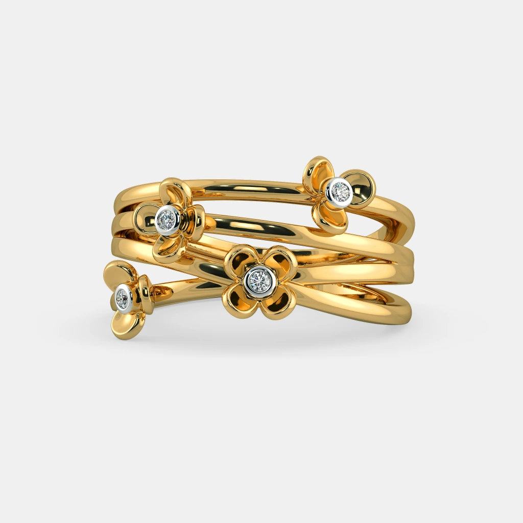 18Kt Yellow Gold Diamond Ring X389303