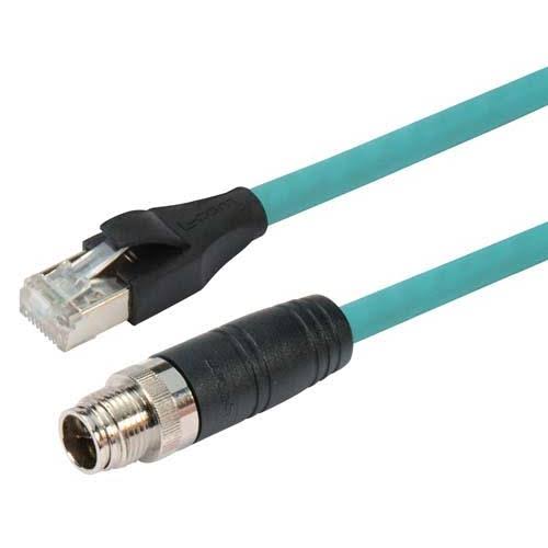 Category 6A M12 8 Position SF/UTP Industrial Cable, 10.0M N69816