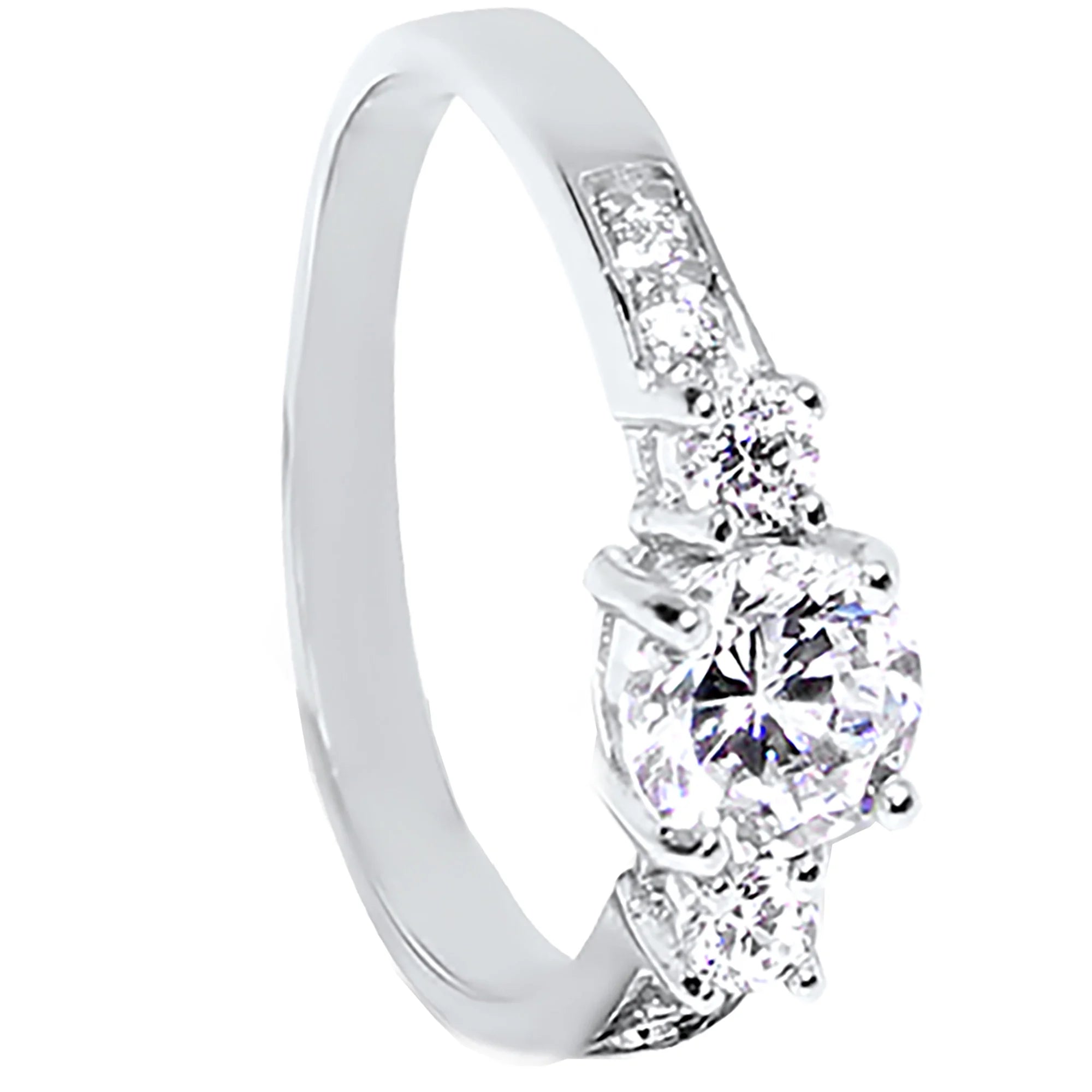 3 Carat 3 Stone CZ Engagement Ring Size 7 H6096