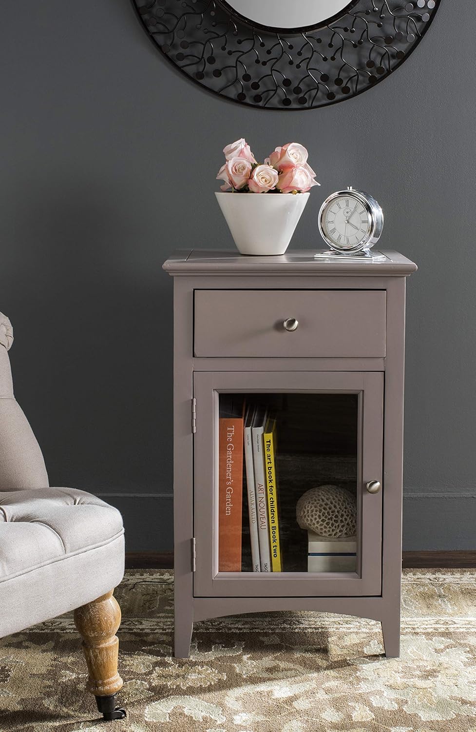 French Grey End Table T65988