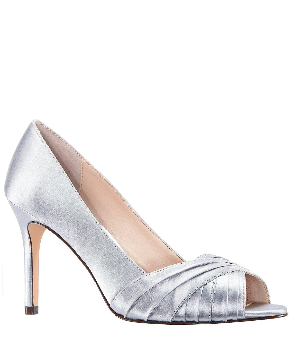 Silver Satin Pump U577040