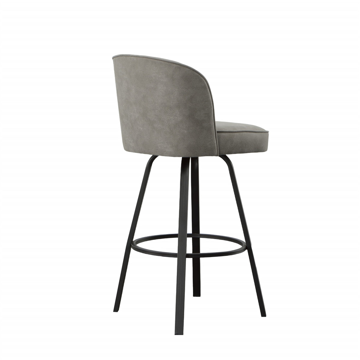 Gray Metal Swivel Upholstered Barstool F663