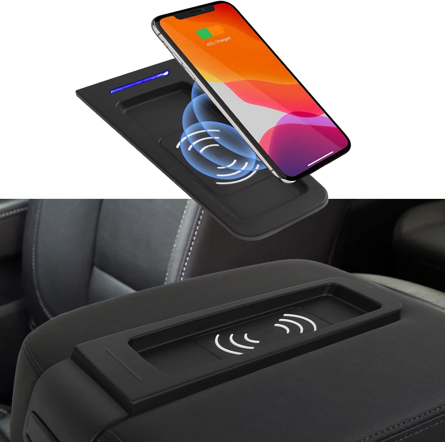 Wireless Charger Tray Center Console Wireless Charging Pad 15W Fast Wireless Phone Charger Z709826