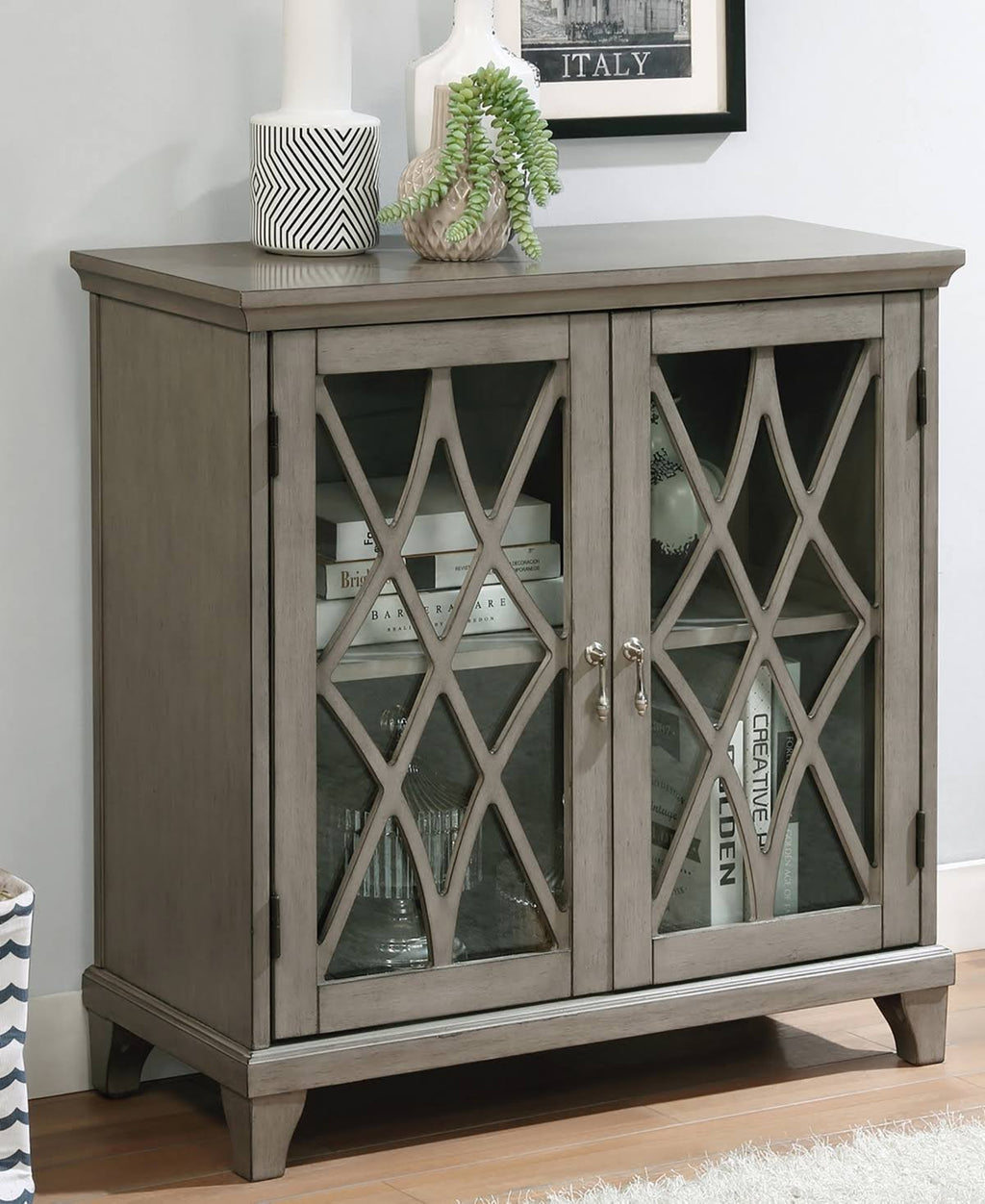 Brown Rectangle Hallway Cabinet W48717