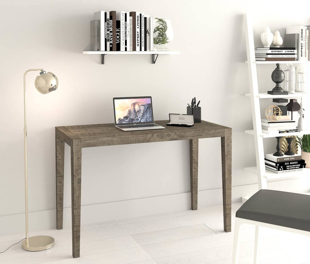 Grey Reclaimed Wood Writing Desk and Filing Cabinet O729380