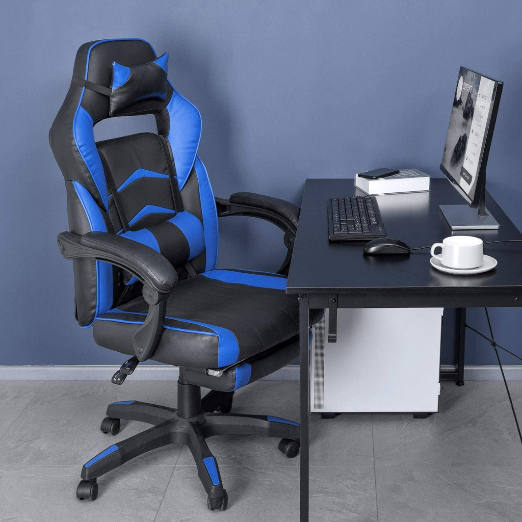 Blue Ergonomic Swivel Reclining Office Gaming Chair I82665
