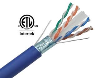 Cat6a Shielded Plenum CMP 23 AWG 1000ft Green Bulk Ethernet Cable D194900