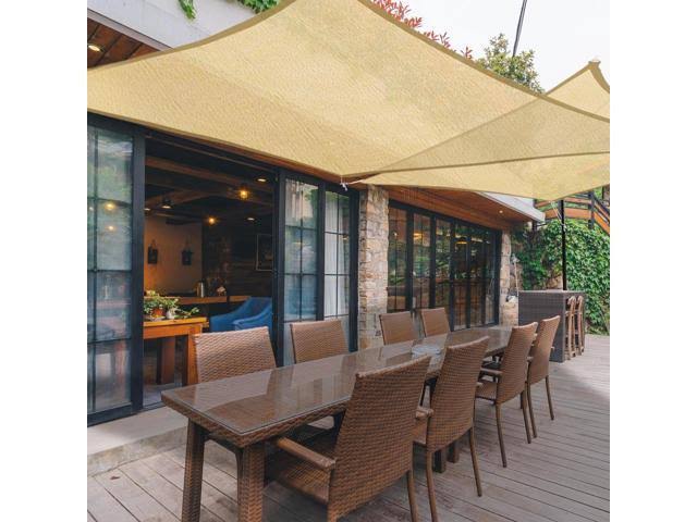 20 x 16 Sun Shade Sail Rectangle UV Blocking Canopy 2pcs X454313