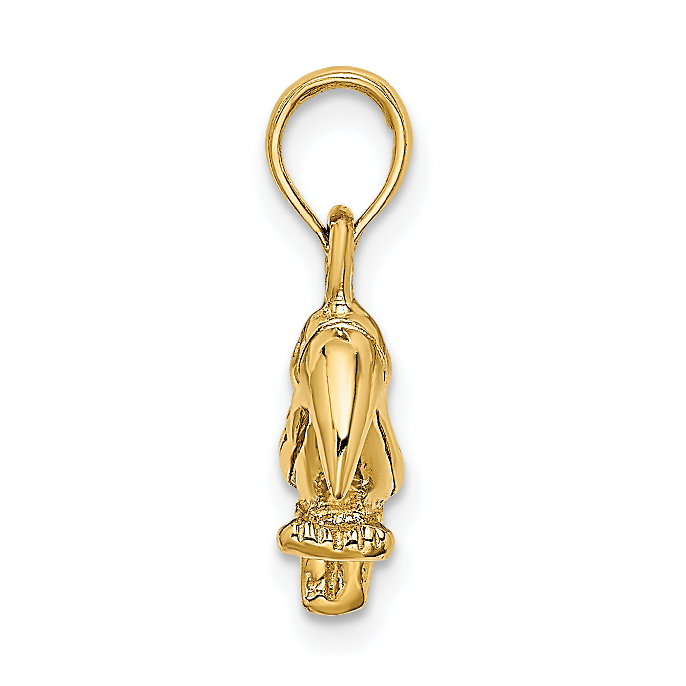 10K Yellow Gold Toucan Bird Pendant Charm with Rope Chain Necklace 16'' V14092