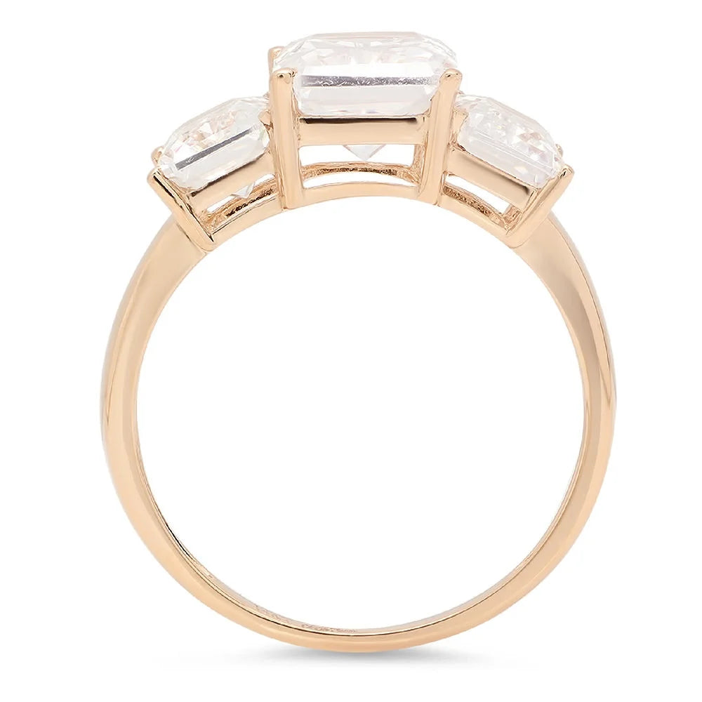 14K Yellow Gold Three-Stone Diamond Engagement Ring M2469