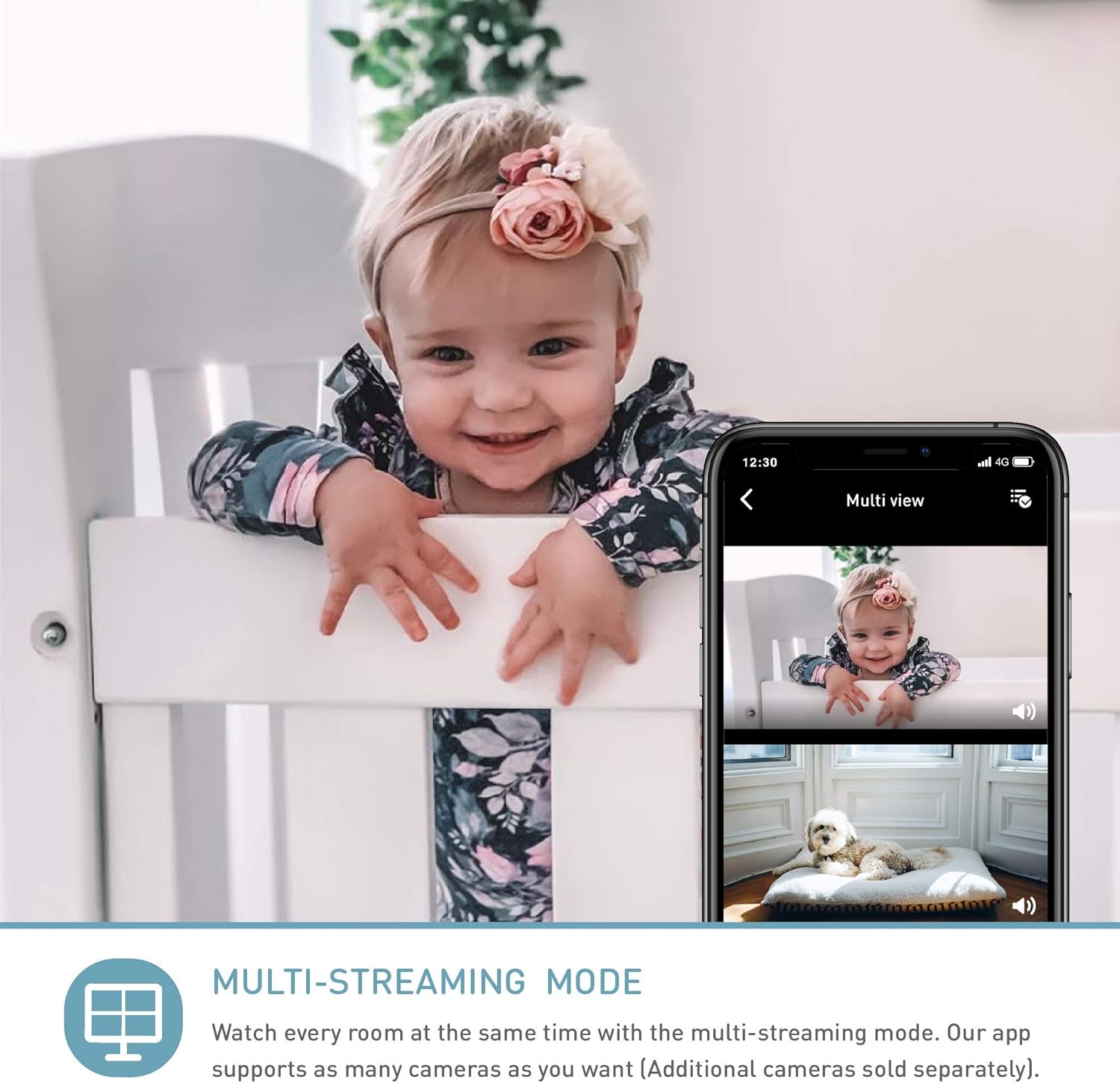 Smart WiFi Baby Monitor with True Crying Detection A857859