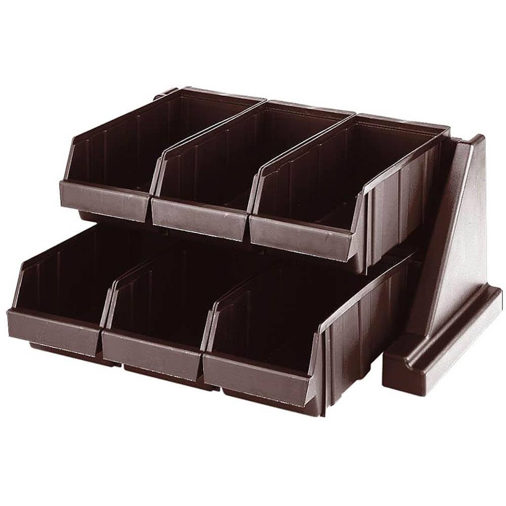 Dark Brown 6-Bin Organizer Rack G5751