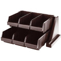Dark Brown 6-Bin Organizer Rack G5751
