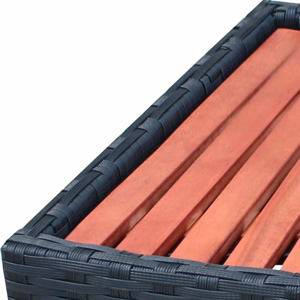 Gray Poly Rattan Spa Step E82488