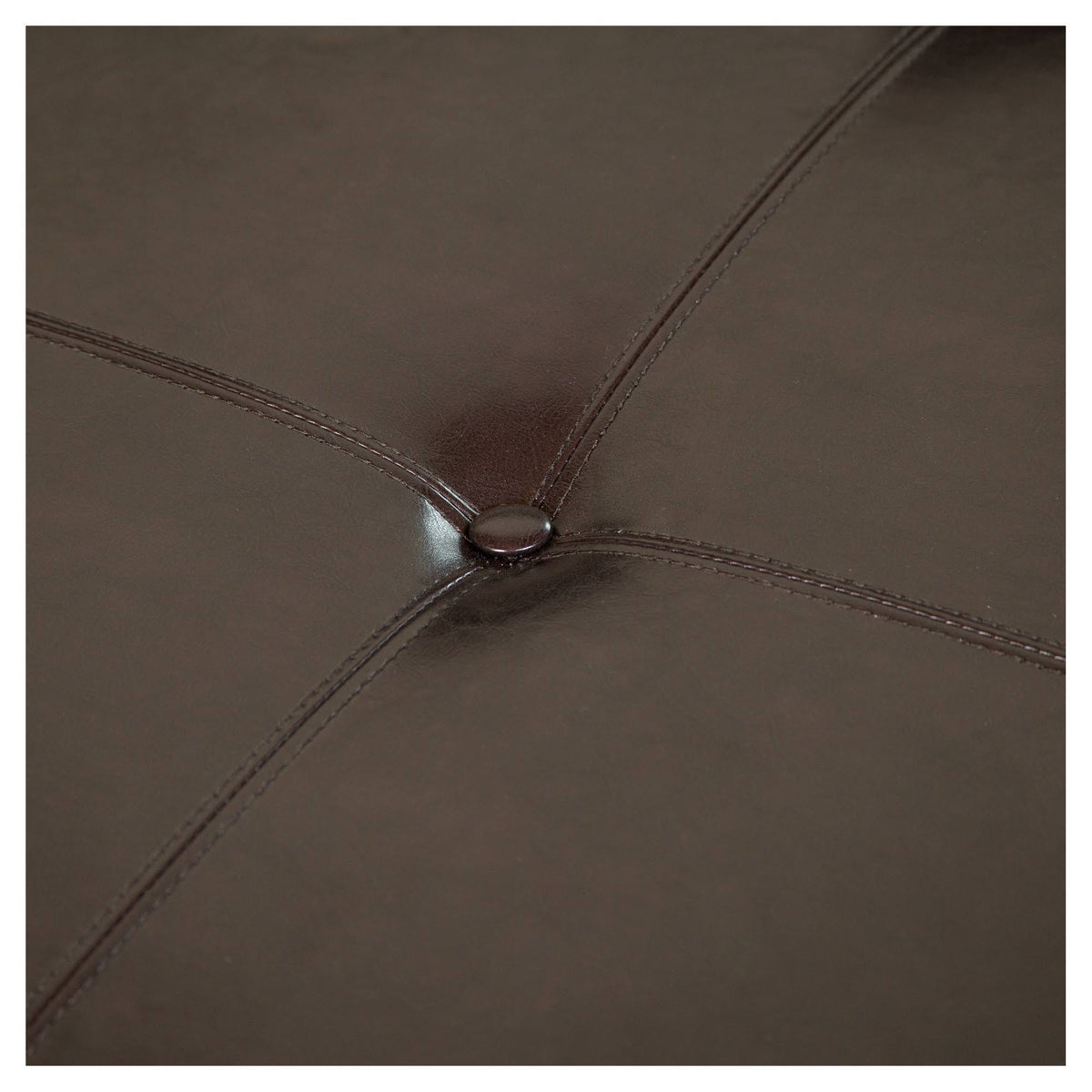 Espresso Leather Ottoman V5252