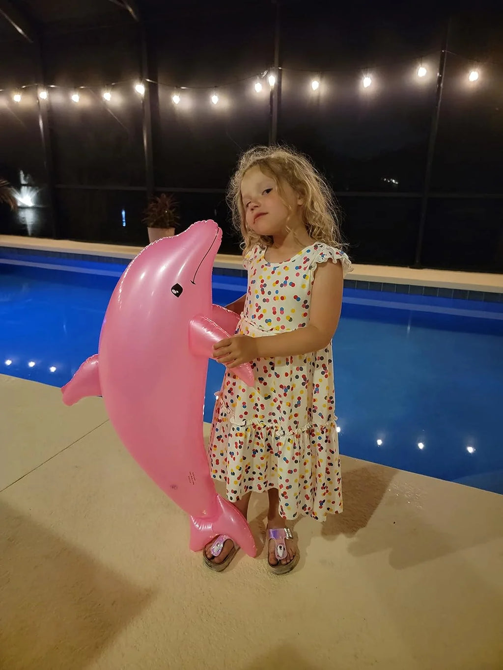 2 Pack Pink 40" Pearlized Inflatable Pool Toy P5806