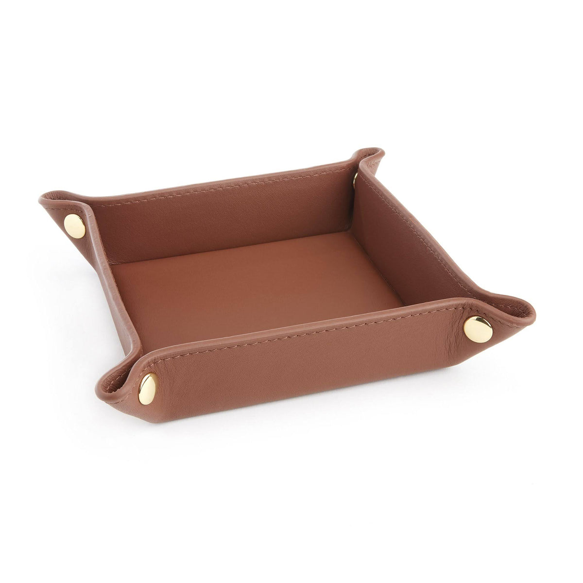 Orange Leather Valet Tray K858