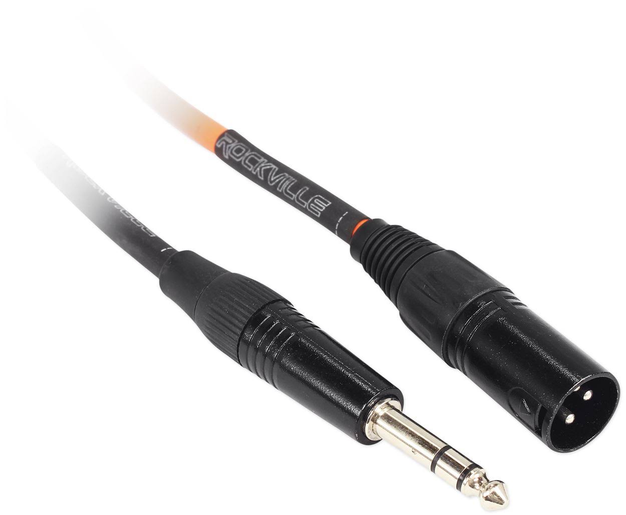 Orange 20& Male XLR to 1/4&& TRS Balanced Cables X20978