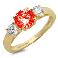 14k Yellow Gold Three-Stone Ring M71165