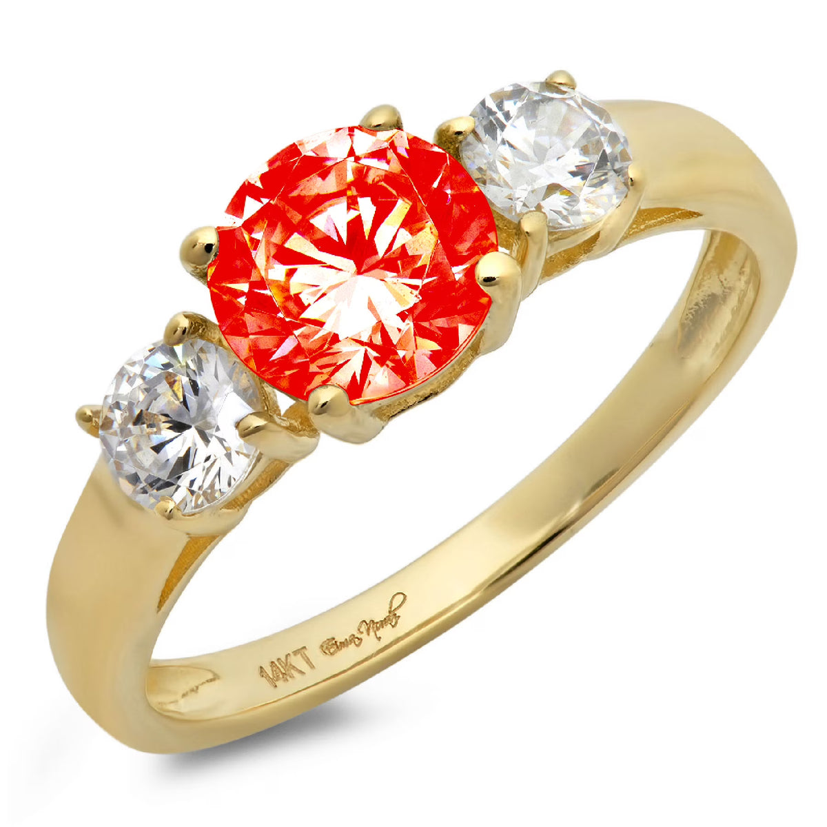 14k Yellow Gold Three-Stone Ring M71165
