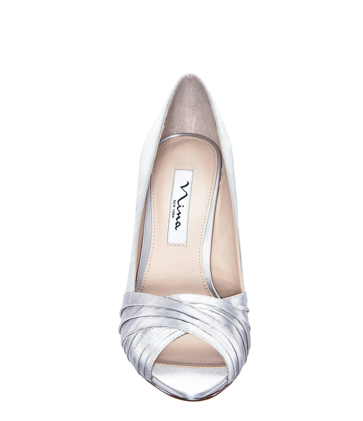 Silver Satin Pump U577040