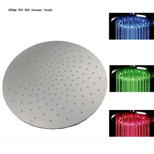 16 inch Ceiling Mount Rainfall LED Shower Head Stainless Steel H4281