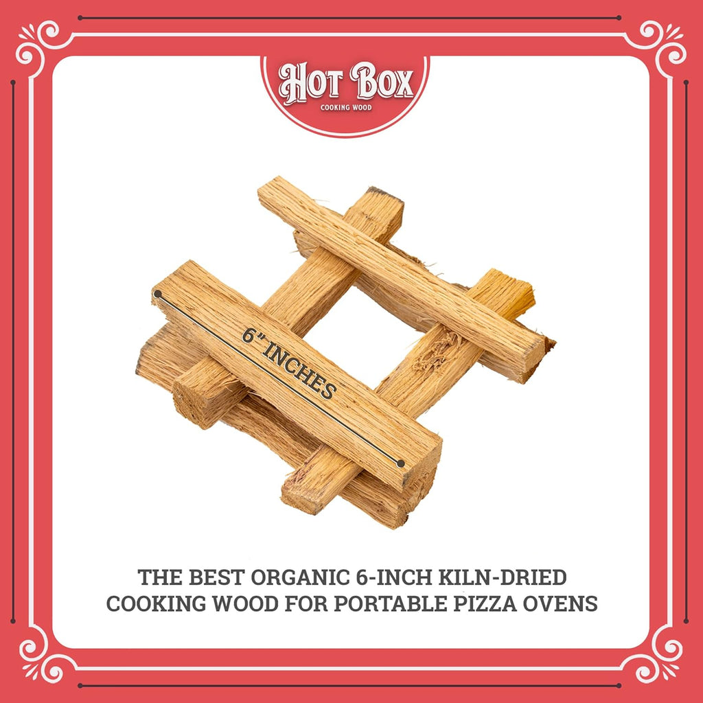 Kiln-Dried Cherry Cooking Wood, 6 Inch Mini-Cut Logs, 1 Box (350 Cubic Inches) Pack of 2 R867630