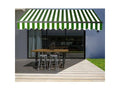 Motorized Retractable Patio Canopy Awning 13x10 Green/White M400471