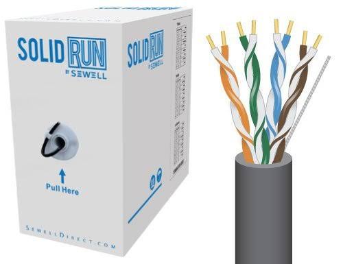SolidRun by Cat5e Bulk Cable 250-Feet Dark Gray X4725