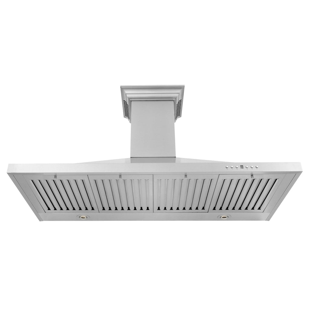 42 in. Wall Mount Range Hood in Stainless Steel with Built-in Bluetooth Speakers X6073