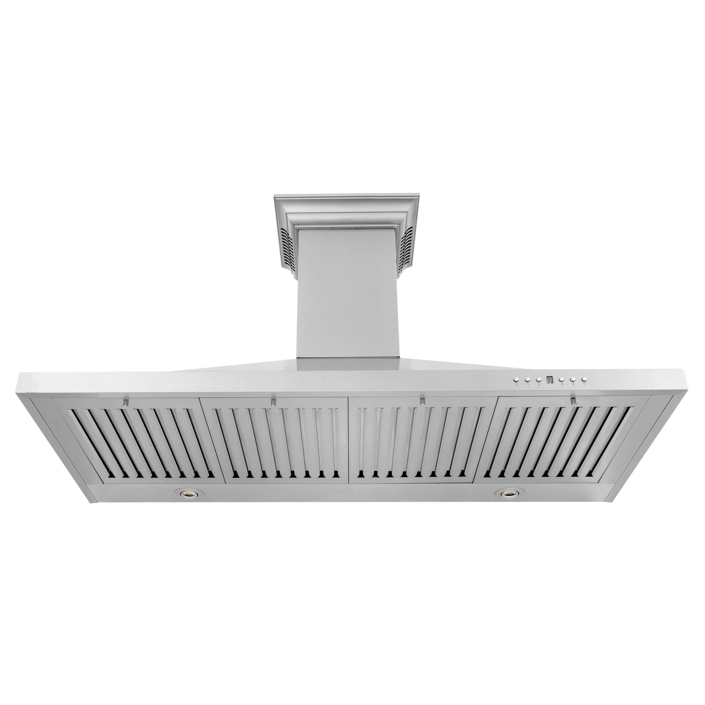 42 in. Wall Mount Range Hood in Stainless Steel with Built-in Bluetooth Speakers X6073