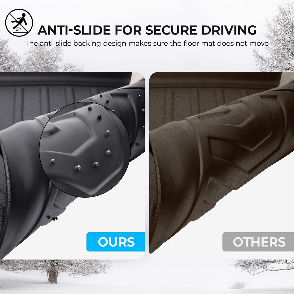 Black TPE Rubber Car Floor Mats K642013