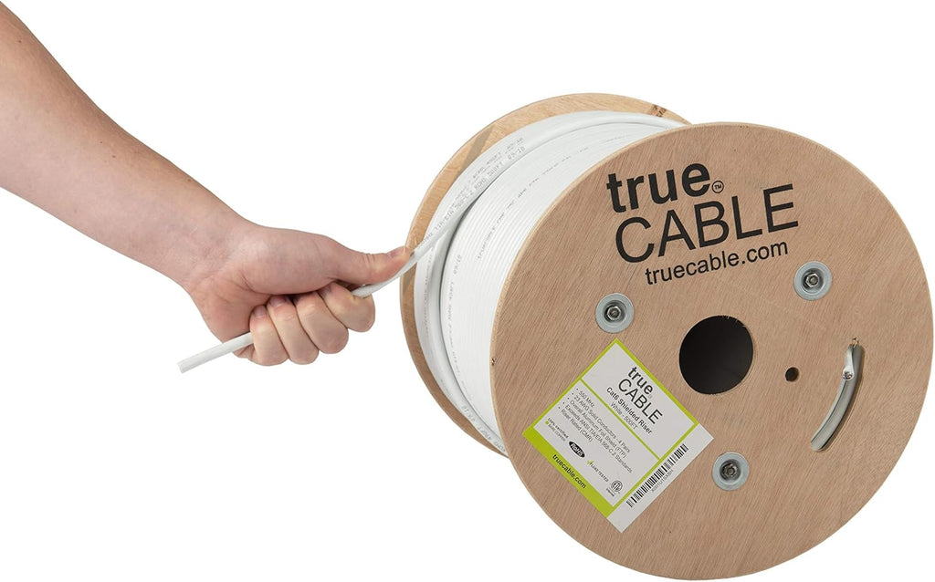 500ft White 23AWG Solid Bare Copper Bulk Ethernet Cable V3342