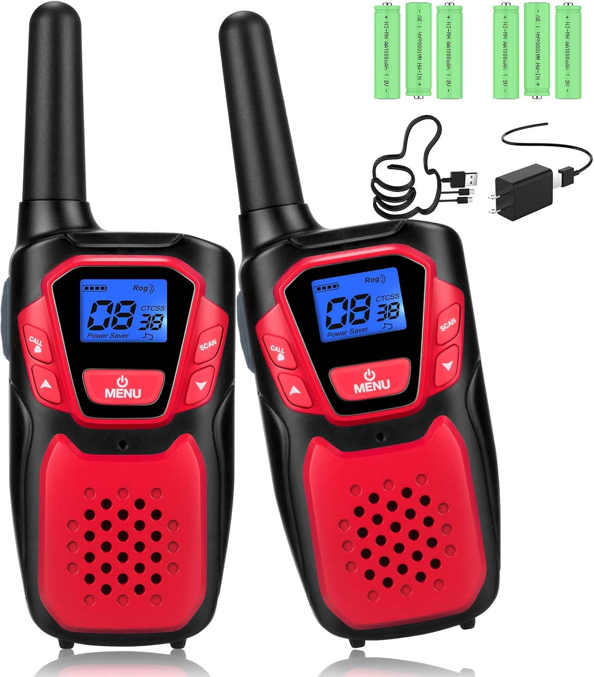 4 Pack Rechargeable Two Way Radio Walkie Talkies M834051