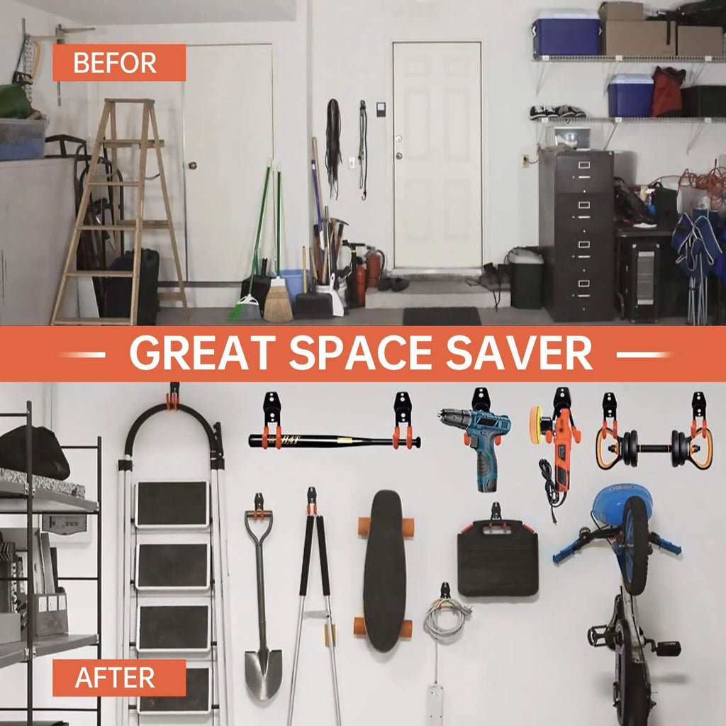 8 Packs Heavy Duty Steel Wall Mount Garage Storage Hooks P318