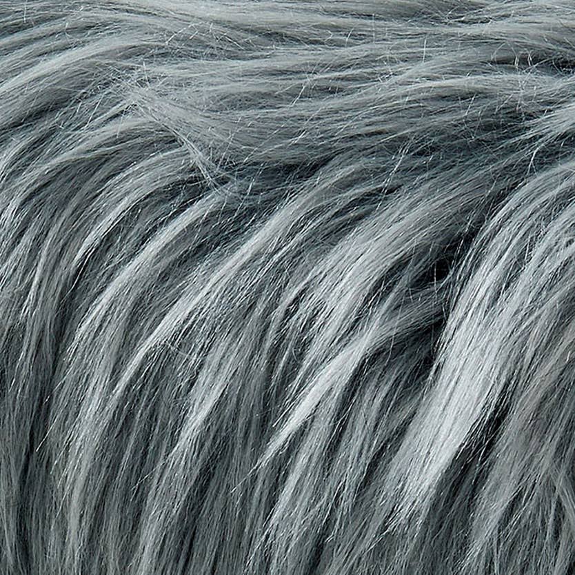 Gray Faux Fur Bench S7593