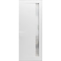 Solid French Double Doors 48 x 84 inches Matte Black with Frosted Glass Wood Solid Panel Frame Trims X364131