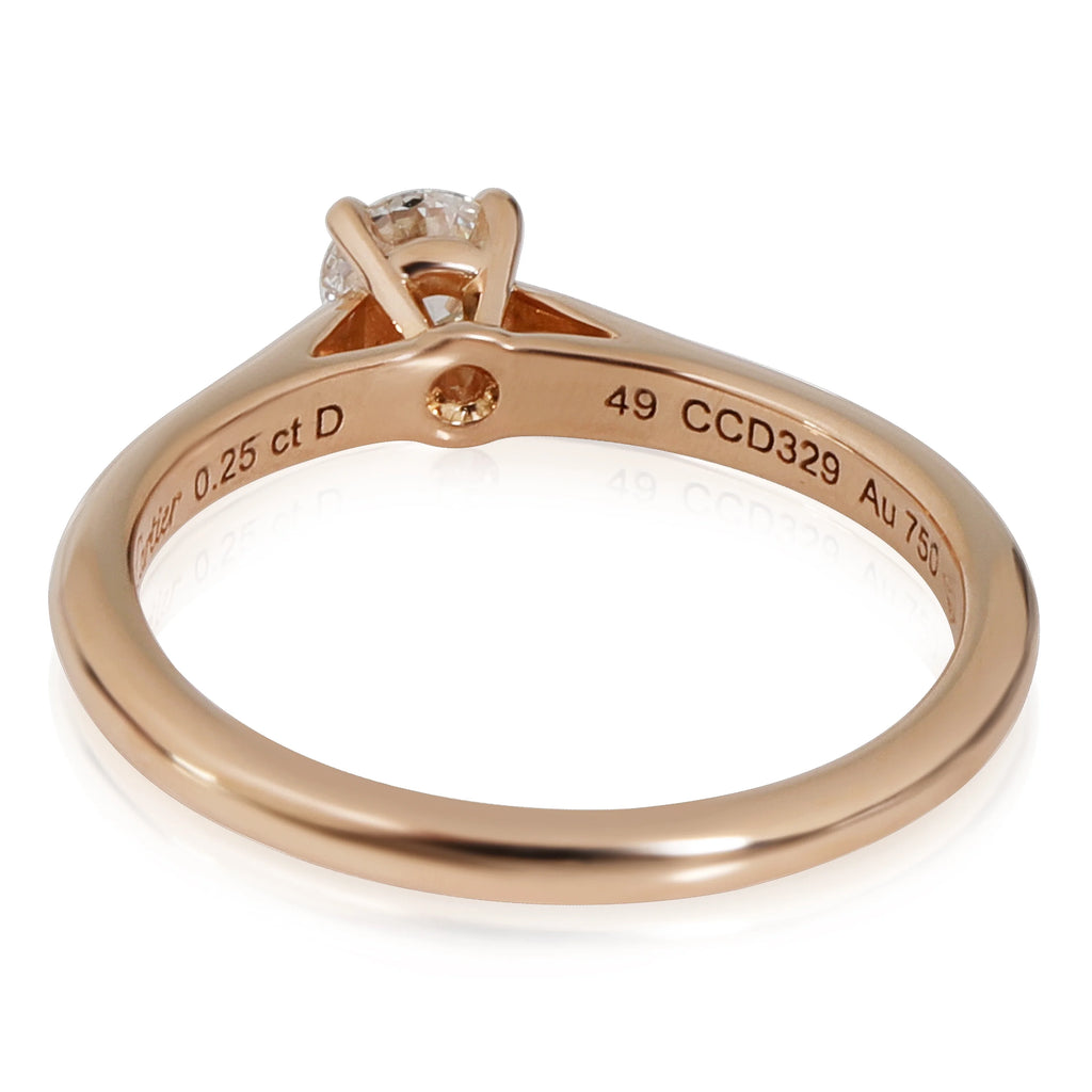 Diamond Solitaire Ring in 18K Rose Gold 0.25 CTW R2241