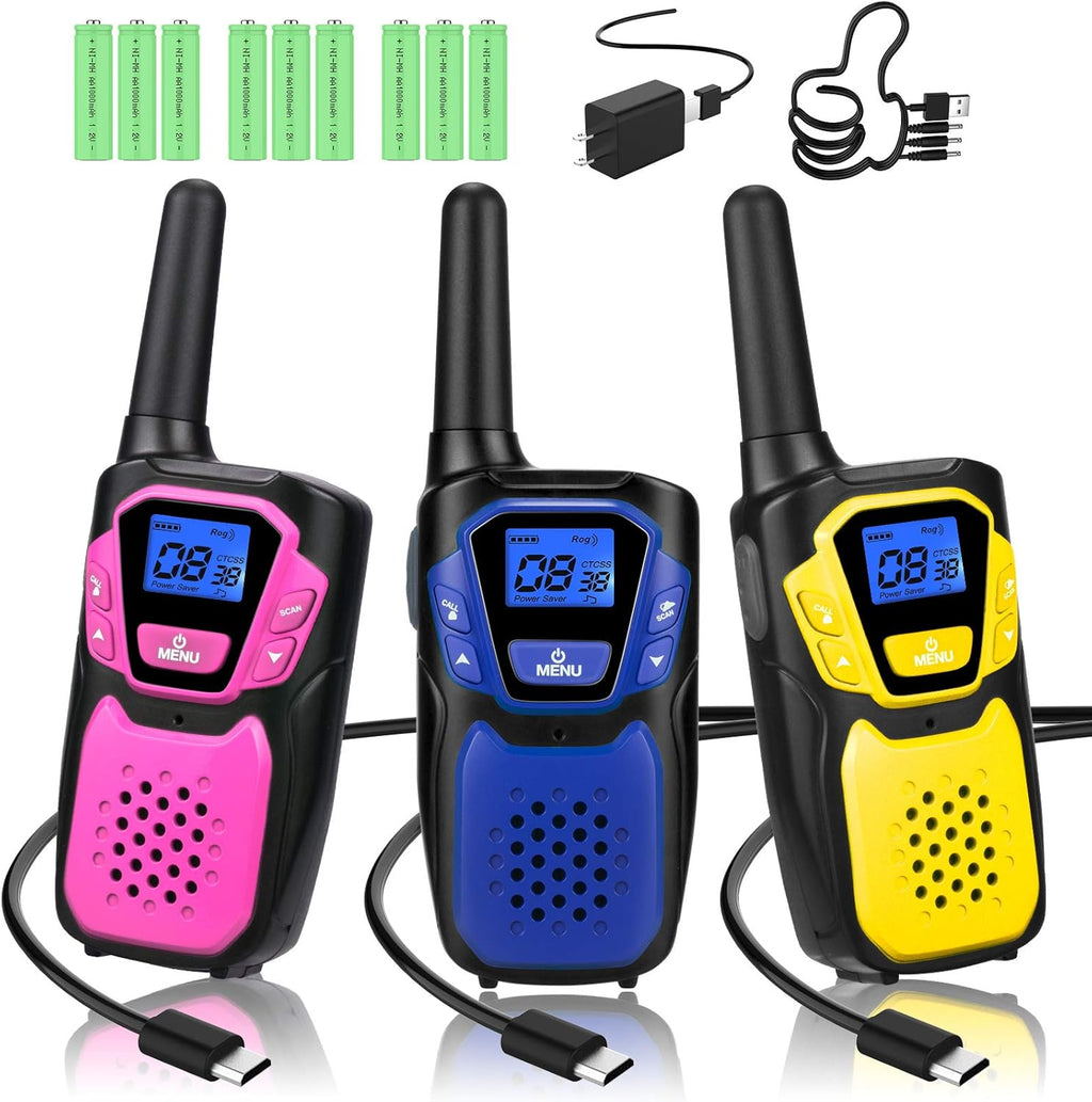 4 Pack Rechargeable Two Way Radio Walkie Talkies M834051