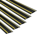 6FT Floor Cord Cover Cable Protector 5 Pack Black Yellow N6676