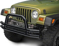 Gloss Black Double Tubular Front Bumper with Classic Over-Rider Hoop Y75237