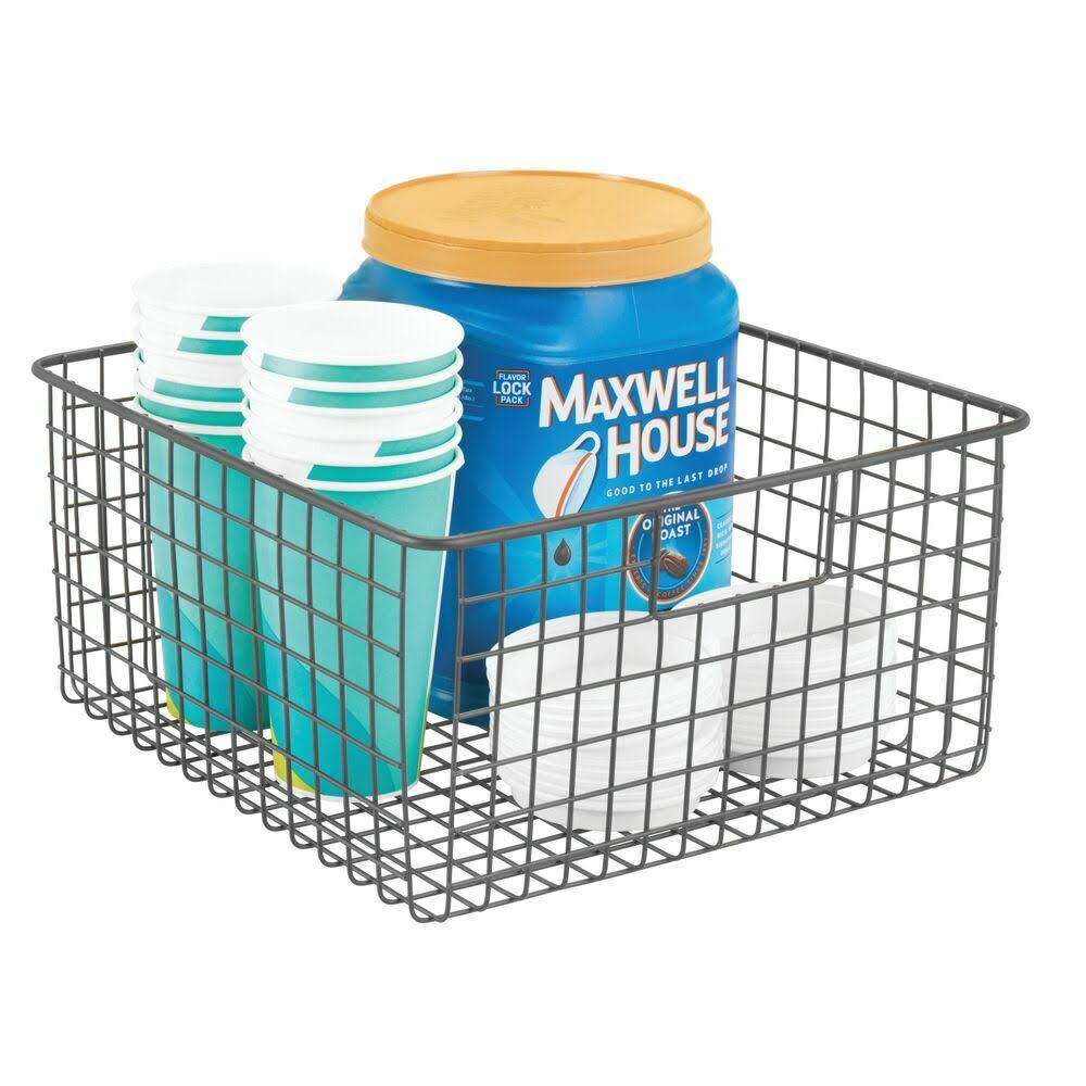 4 Pack Metal Wire Food Storage Organizer Bin, Soft Brass A93639