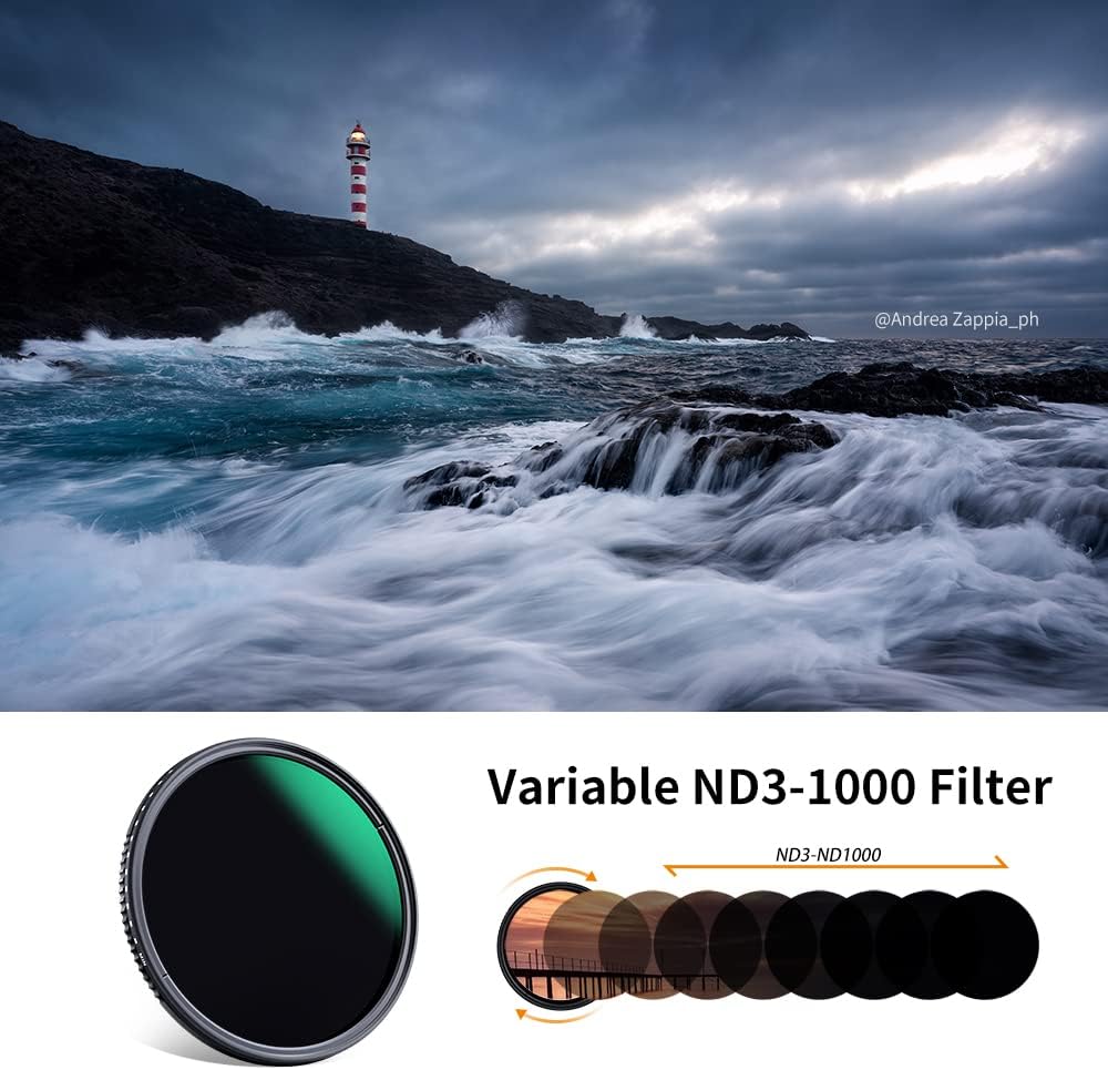 72mm Variable ND3-ND1000 Neutral Density Lens Filter K8198
