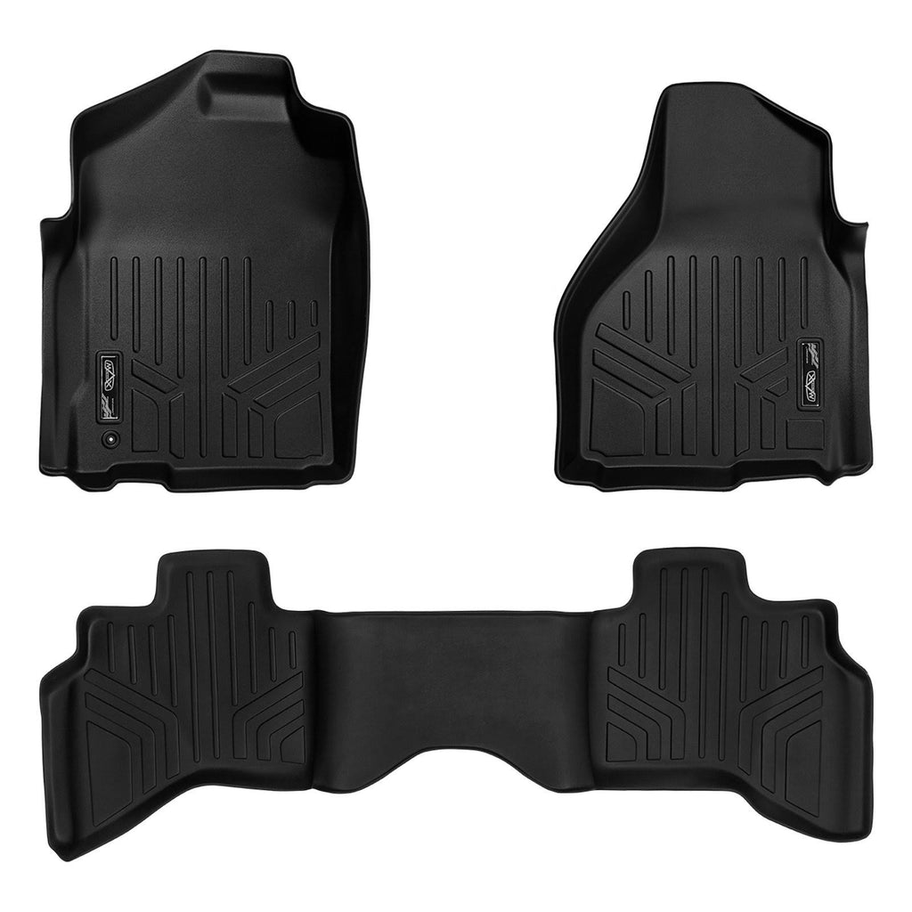 Black 2 Row Floor Mat Liner Set I87969
